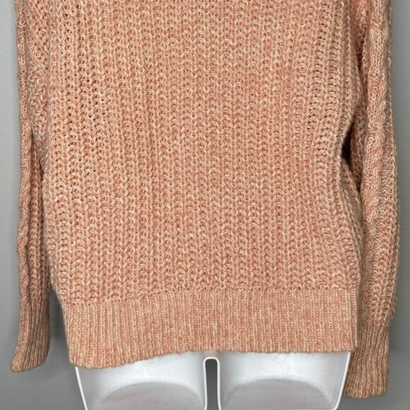 Sundance Women Marlyse Cable Knit Sweater Size Small Pink V Neck Chunky Pullover - Picture 7 of 9